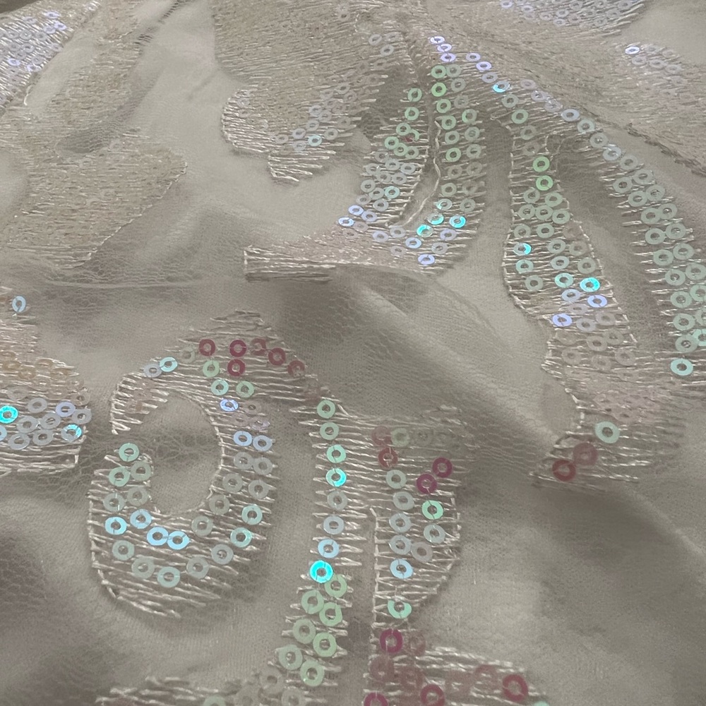 Lucy in the sky white sparkle mini dress - Picture 3 of 6